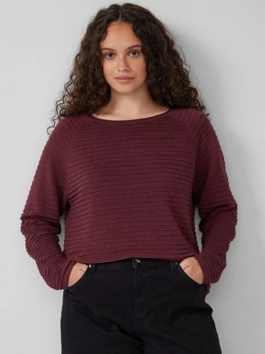 Obrázek produktu Pulovr se strukturovaným vzorem, z viskózové směsi QS červená