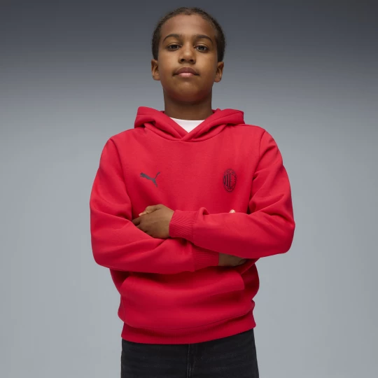 Obrázek produktu PUMA AC Milan FtblEssentials Hoodie Youth, Clothing, Red / Black