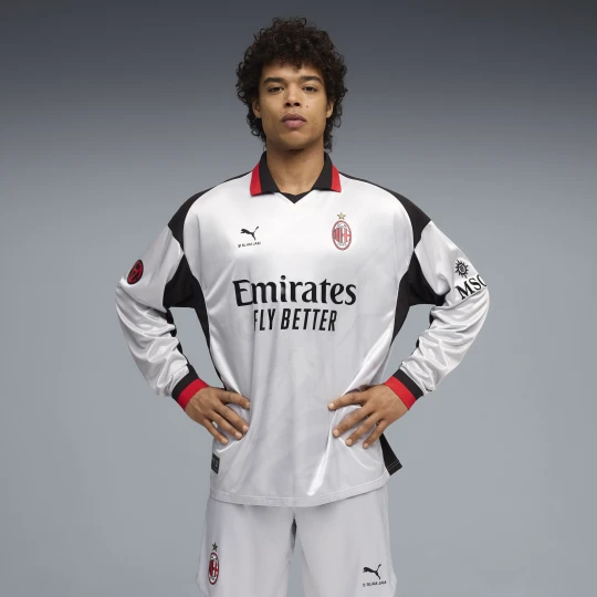 Obrázek produktu PUMA AC MILAN x SLAM JAM Limited Edition Long Sleeve Jersey Men, Clothing, Silver Mist