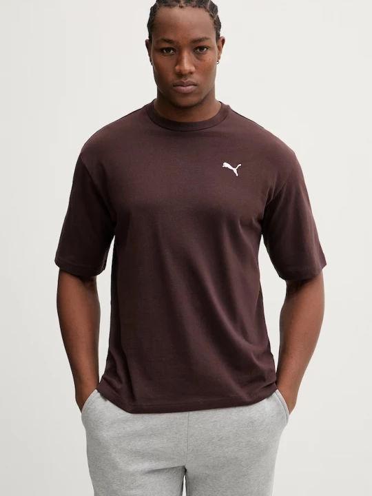 Obrázek produktu Puma basic tričko pánské bavlněné Wardrobe Essential hnědá
