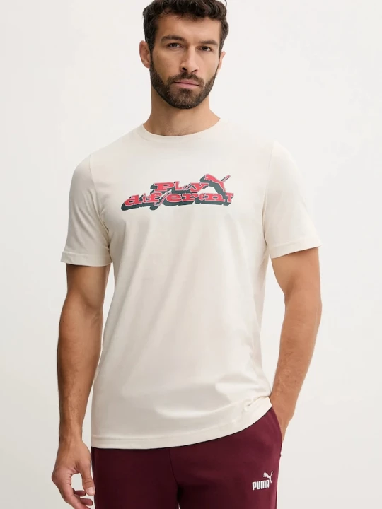 Obrázek produktu Puma Bavlněné tričko béžová