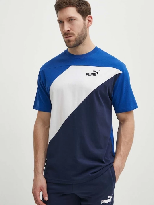 Obrázek produktu Puma Bavlněné tričko Puma POWER námořnická modř