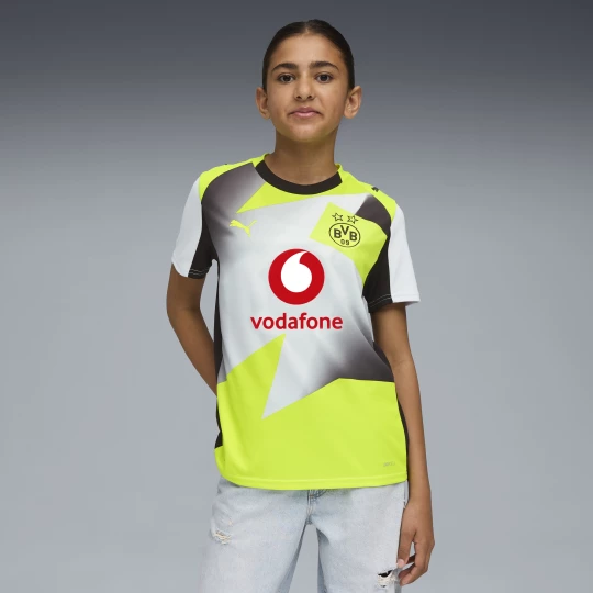 Obrázek produktu PUMA Borussia Dortmund 25/26 Replica Away Jersey Youth, Clothing, Silver Mist/Yellow Alert