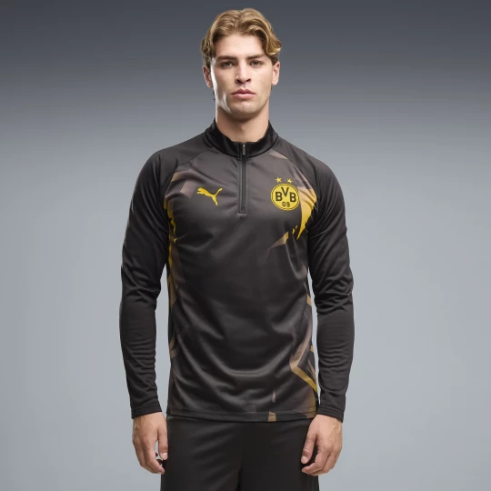 Obrázek produktu PUMA Borussia Dortmund Warmup Quarter-Zip Top Men, Men, Black / Faster Yellow