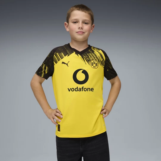 Obrázek produktu PUMA Borussia Dortmund x Sesame Street Home Jersey Youth, Clothing, Faster Yellow/Black béžová