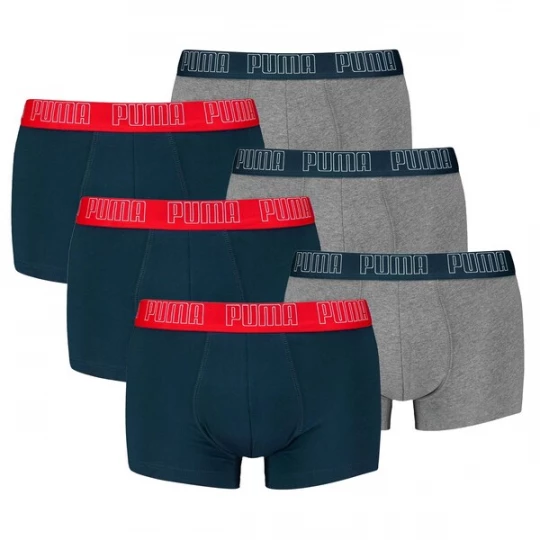 Obrázek produktu PUMA Boxerky námořnická modř / tmavě šedá / červená / bílá