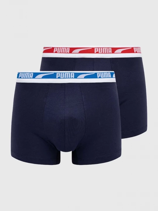 Obrázek produktu Puma boxerky pánské bavlněné s elastanem Everyday Logo 2-pack námořnická modř
