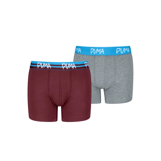 Obrázek produktu PUMA Boys' Boxers (2-Pack), Clothing, Dark Red / Blue