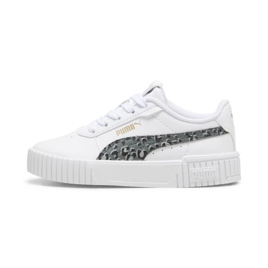 Obrázek produktu PUMA Carina 2.0 Animal Update Kids' Sneakers, Shoes, White / Mineral Gray / Gold