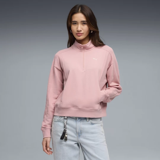 Obrázek produktu PUMA Class Relaxed Half-Zip Sweatshirt Women, Clothing, Rosy Outlook