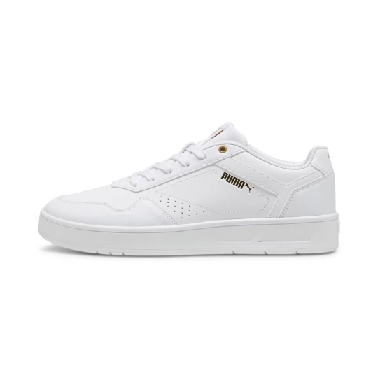 Obrázek produktu PUMA Court Classic Sneakers Unisex, Shoes, White / Gold / Chestnut Brown
