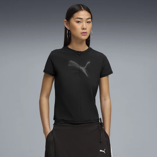 Obrázek produktu PUMA Dare To Half Zip Graphic Tee Women, Clothing, Deep Plum