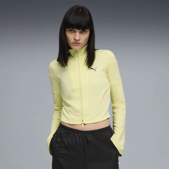 Obrázek produktu PUMA DARE TO Slim Cropped Track Jacket Women, Clothing, Gold Moon