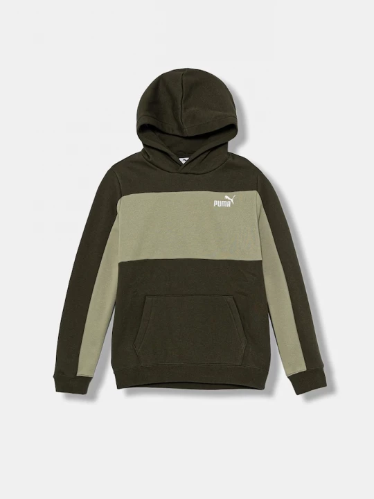 Obrázek produktu Puma Dětská mikina Puma ESS BLOCK Small Logo Hoodie FL B zelená