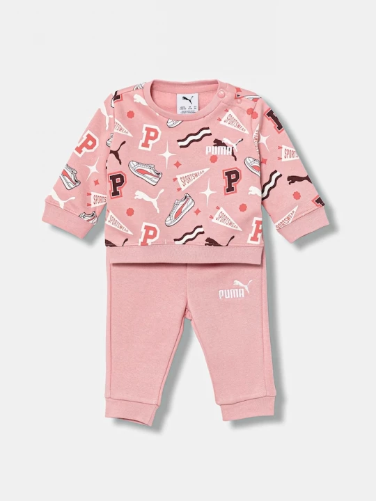 Obrázek produktu Puma Dětská tepláková souprava Puma MINICATS AOP Crew Set FL INF růžová