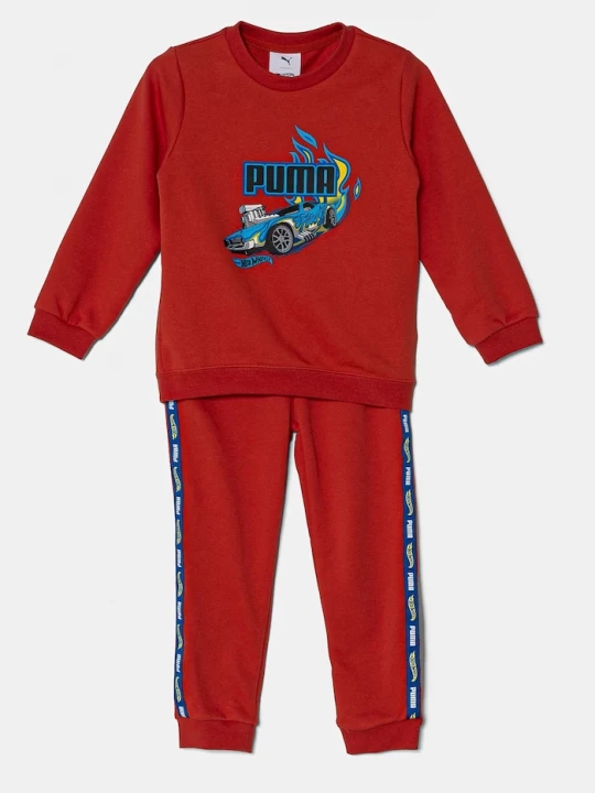 Obrázek produktu Puma Dětská tepláková souprava Puma X HOT WHEELS MINICATS Crew Set TR červená