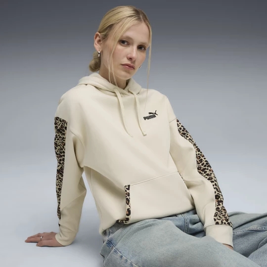 Obrázek produktu PUMA Essentials Animal Print Comfort Hoodie Women, Clothing, Alpine Snow