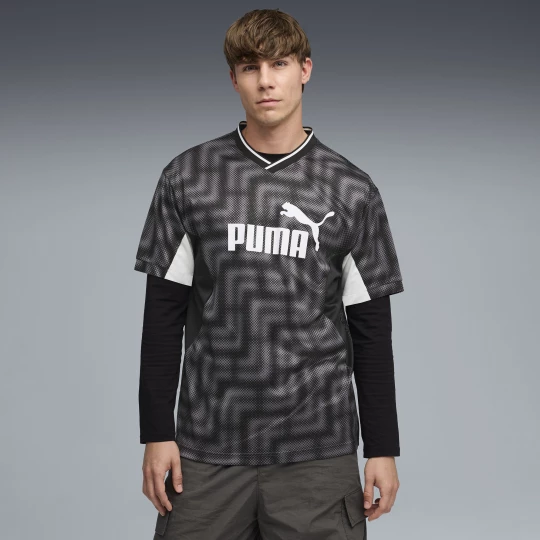 Obrázek produktu PUMA Essentials Block Relaxed Football Jersey Men, Clothing, Black