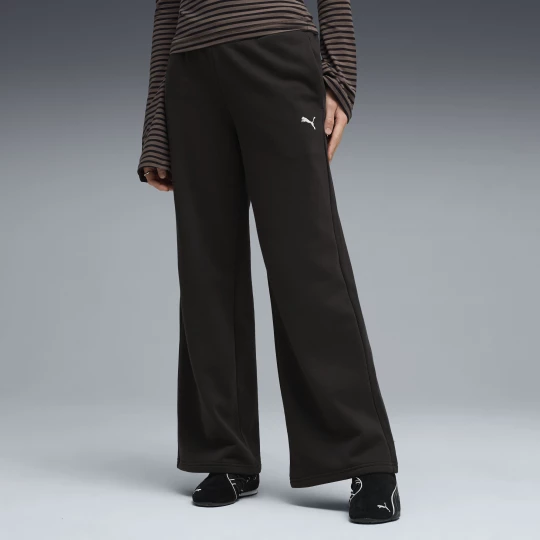Obrázek produktu PUMA Essentials Cat Fleece Wide Leg Pants Women, Clothing, Black