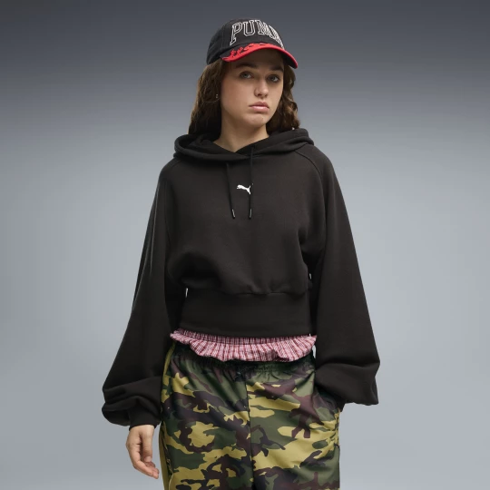 Obrázek produktu PUMA Essentials Cropped Balloon Sleeve Hoodie Women, Clothing, Black