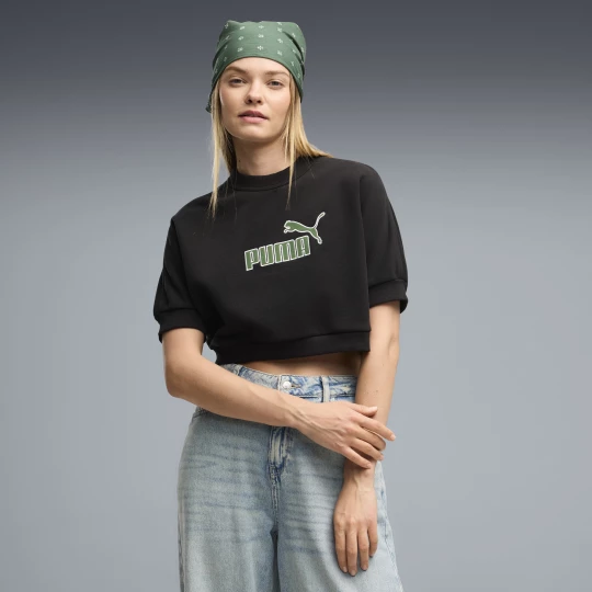 Obrázek produktu PUMA Essentials Elevated No. 1 Logo Relaxed Sweatshirt Women, Clothing, White Glow Heather