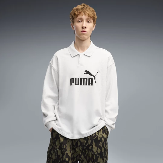 Obrázek produktu PUMA Essentials Elevated No. 1 Relaxed Polo Men, Clothing, White Glow Heather