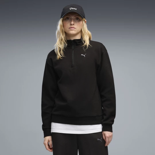 Obrázek produktu PUMA Essentials Elevated Standard Half-Zip Sweatshirt Women, Clothing, Black