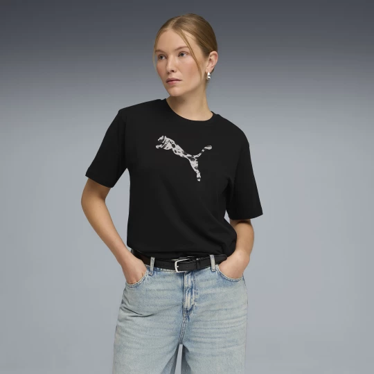 Obrázek produktu PUMA Essentials Graphics Animal Relaxed Tee Women, Clothing, Black