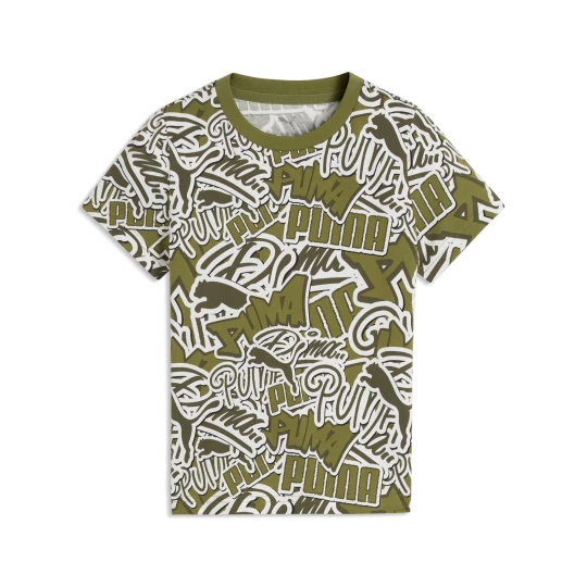 Obrázek produktu PUMA Essentials Scribble Printed Tee Youth, Shop, Olive Green