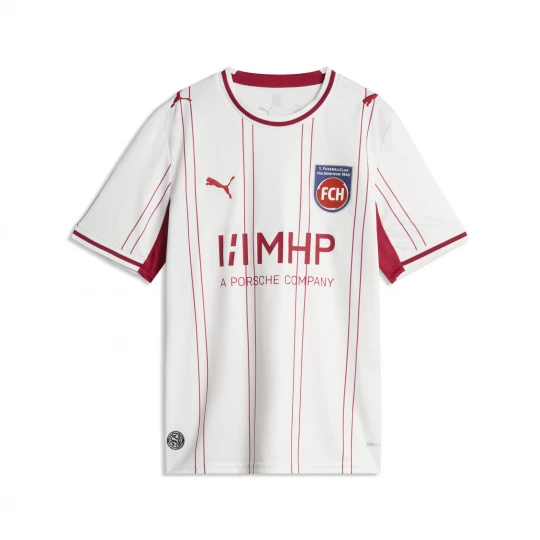 Obrázek produktu PUMA FC Heidenheim 26 / 27 Third Jersey Youth, Clothing, White / Dark Cherry červená
