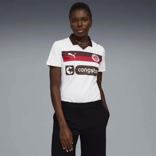Obrázek produktu PUMA FC St. Pauli 25/26 Away Jersey Women, Clothing, White/Espresso Brown