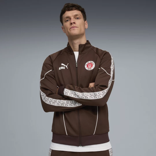 Obrázek produktu PUMA FC St. Pauli KING Anthem Jacket Men, Clothing, Espresso Brown / White