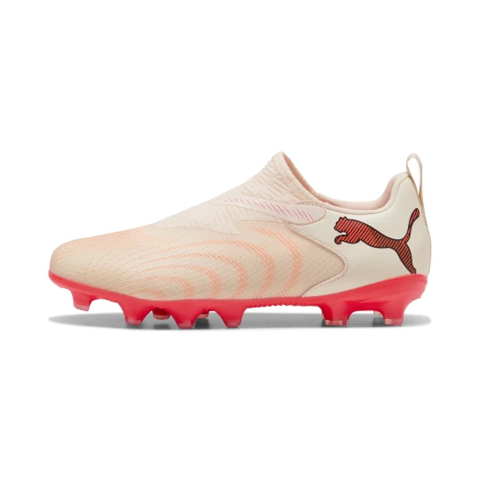 Obrázek produktu PUMA FUTURE 9 MATCH FG/AG Laceless Football Boots Youth, Shoes, Sugared Almond/White/Ultra Red