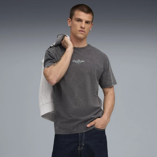 Obrázek produktu PUMA Graphic Font Play Relaxed Washed Tee Men, Clothing, Dusky Gray