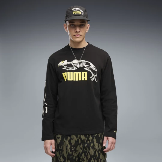 Obrázek produktu PUMA Graphic Skeleton Long Sleeve Tee Men, Clothing, Black