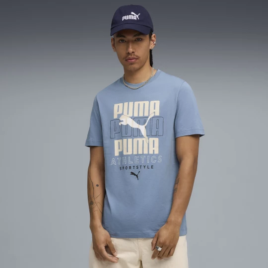 Obrázek produktu PUMA Graphic Stacked Graphic Tee Men, Clothing, Cool Blue
