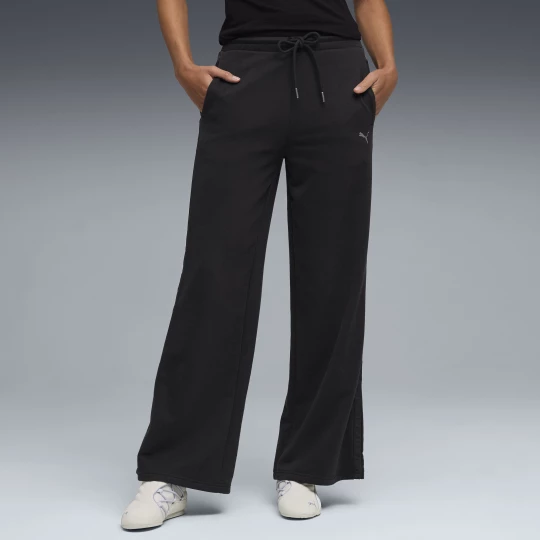 Obrázek produktu PUMA HER High-Waist Wide-Leg Pants Women, Clothing, Black