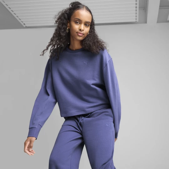 Obrázek produktu PUMA HER Relaxed Crew Women, Clothing, Blue Crystal