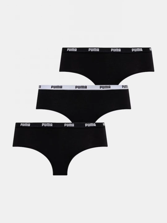 Obrázek produktu Puma kalhotky dámské bavlněné elastanem 3-pack černá
