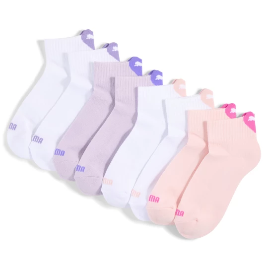 Obrázek produktu PUMA Kids' Quarter Socks (4-Pack), Shop, Pink/Purple/White béžová