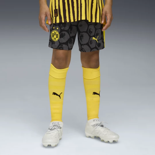 Obrázek produktu PUMA KIDSUPER x BORUSSIA DORTMUND Shorts Youth, Clothing, Black/Faster Yellow