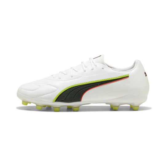 Obrázek produktu PUMA KING 20 MATCH FG / AG Football Boots Unisex, Shoes, White / Glowing Red / Yellow Alert