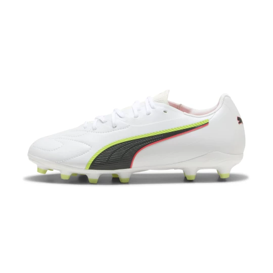Obrázek produktu PUMA KING 20 MATCH FG/AG Football Boots Youth, Shoes, White/Glowing Red/Yellow Alert