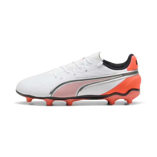 Obrázek produktu PUMA KING MATCH FG / AG Football Boots Youth, Shoes, White / Glowing Red / Black