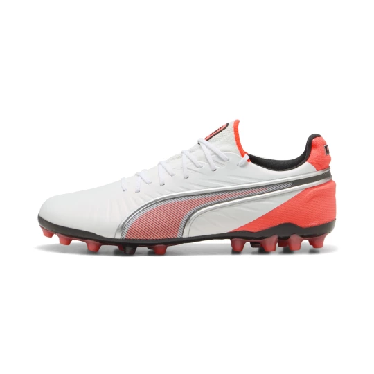 Obrázek produktu PUMA KING ULTIMATE MG Football Boots Unisex, Shoes, White/Silver/Glowing Red