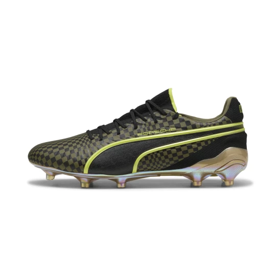 Obrázek produktu PUMA KING ULTIMATE x PORSCHE FG/AG Football Boots Unisex, Shoes, Olive Drab/Black/Gold