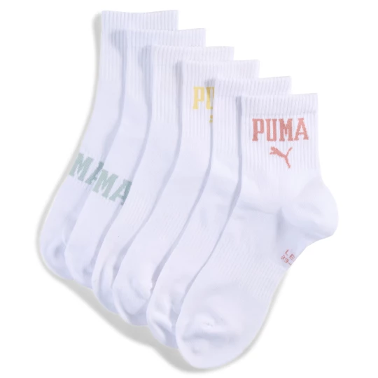 Obrázek produktu PUMA Logo Short Crew Socks Unisex (3-pack), Clothing, White Combo