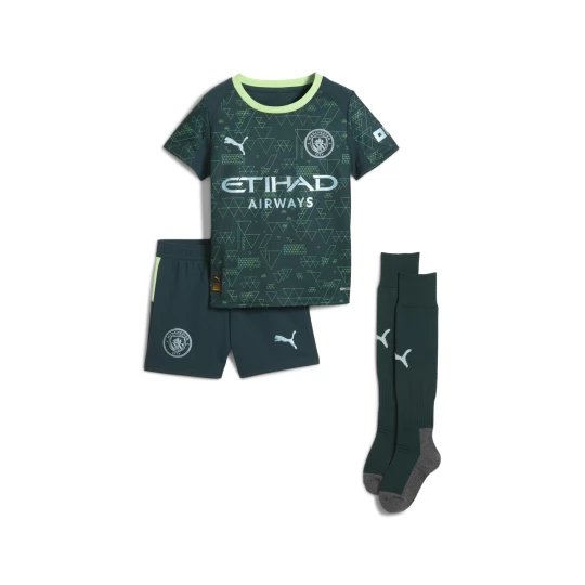 Obrázek produktu PUMA Manchester City 25/26 Fourth Minikit Kids, Clothing, Green Terrain