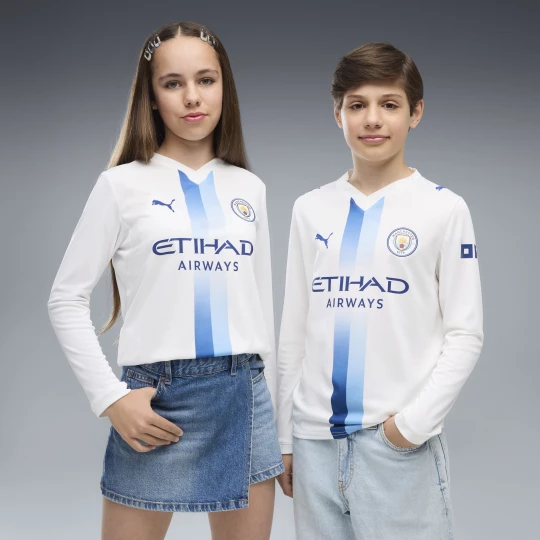 Obrázek produktu PUMA Manchester City 26 / 27 Long Sleeve Third Jersey Youth, Clothing, White / Blazing Blue