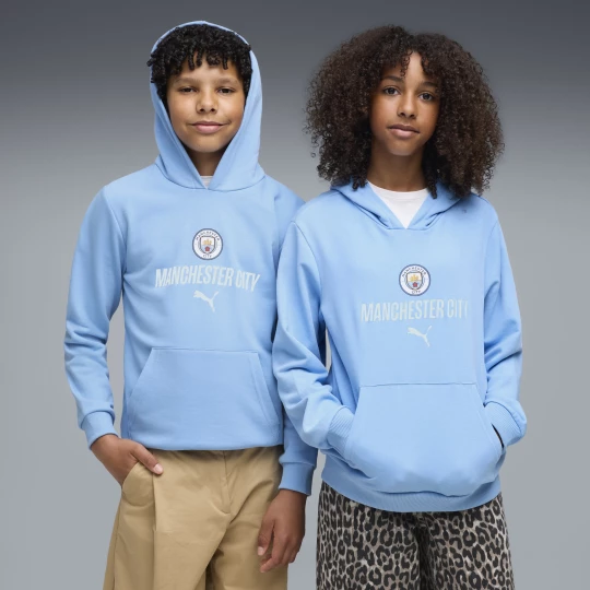 Obrázek produktu PUMA Manchester City ftblCulture Hoodie Youth, Clothing, Light Blue/Dewdrop